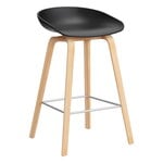 Bar stools & chairs, About A Stool AAS32, 65 cm, black 2.0 - soaped oak - steel, Black