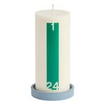 HAY Calendar candle and holder, bold, off-white - green