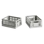 HAY Colour Crate Mini, 2 pcs, light grey