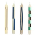 HAY Bougies Pattern, lot de 4, crème - foncé