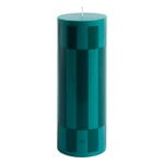 HAY Column candle, L, green - dark green