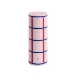 HAY Column candle, M, light pink - red - bordeaux - dark blue