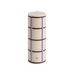HAY Column candle, M, off-white - bordeaux - blue - silver