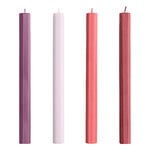 HAY Hexagon candle, 4 pcs, reds - bordeaux
