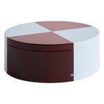 HAY Contenitore Tin, rotondo, bordeaux - blu ghiaccio