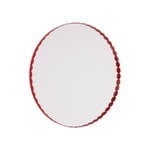 Wall mirrors, Arcs Mirror round, red, Red