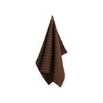 Tea towels, Canteen tea towel, 52 x 80 cm, chocolate pinstripe, Brown