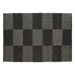 Wool rugs, Check rug, black, Black