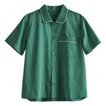 Bed linen, Outline pyjama shirt, short-sleeved, emerald green, Green