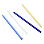 Cutlery, Sip Straight straws, 4 pcs, glass, Multicolour