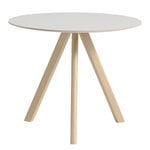 CPH20 round table 90 cm, matt lacquered oak - off white lino CPH20 round table 90 cm, matt lacquered oak - off white lino