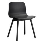 Dining chairs, About a Chair AAC12, black 2.0 - black lacquered oak, Black