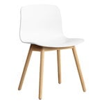 Dining chairs, About a Chair AAC12, white 2.0 - lacquered oak, White