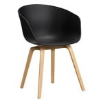 Dining chairs, About A Chair AAC22, black 2.0 - lacquered oak, Black
