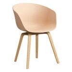 Dining chairs, About A Chair AAC22, pale peach 2.0 - lacquered oak, Natural