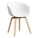 Dining chairs, About A Chair AAC22, white 2.0 - lacquered oak, White