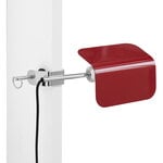 Table lamps, Apex clip lamp, maroon red, Silver