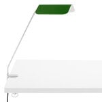Lampes de table, Lampe de bureau à pince Apex, vert émeraude, Argent