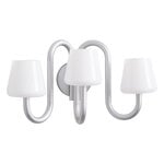 Wall lamps, Apollo wall sconce, white opal glass, White
