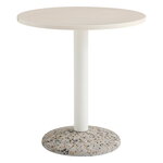 Patio tables, Ceramic table, 70 cm, warm white, White