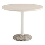 Patio tables, Ceramic table, 90 cm, warm white, White