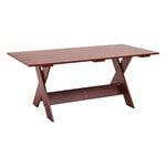 Tables de jardin, Table à manger Crate, 180 cm, oxyde de fer rouge, Rouge