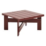 Tables de jardin, Table basse Crate, 75,5 x 75,5 cm, oxyde de fer rouge, Rouge