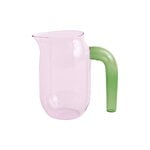 Jugs & pitchers, Jug with green handle, L, pink, Pink