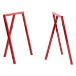 Dining tables, Loop Stand frame, 2 pcs, maroon red, Red