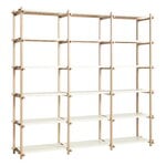 HAY Woody 2.0 shelf, high, soaped oak - almond white steel