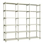 HAY Woody 2.0 shelf, high, smokey grey beech - smokey grey steel