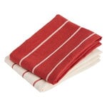 HAY Outdoor Market Geschirrtuch, 2er-Set, beige - rot