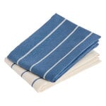 HAY Outdoor Market Geschirrtuch, 2er-Set, blau - beige