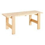 Terassipöydät, Weekday pöytä, 180 x 66 cm, lakattu mänty, Luonnonvärinen