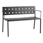 Outdoor benches, Balcony Dining bench w. armrest 114 x 52 cm, anthracite, Grey