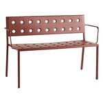 Outdoor benches, Balcony Dining bench w. armrest 114 x 52 cm, iron red, Red