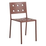 Balcony dining chair, iron red