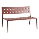 Outdoor benches, Balcony Lounge bench, 113,5 x 69 cm, iron red, Red