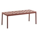 Patio tables, Balcony low table, 96,5 x 41 cm, iron red, Red