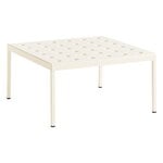 Patio tables, Balcony low table, 75 x 76 cm, chalk beige, White