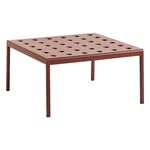 Patio tables, Balcony low table, 75 x 76 cm, iron red, Red