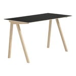 Tables de bureau, Bureau CPH90, chêne laqué - linoléum noir, Noir