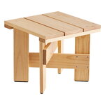 Tables de jardin, Table Crate Low, 45 cm x 45 cm, pin laqué, Naturel