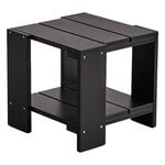 Tables de jardin, Table d’appoint Crate, 49,5 cm x 49,5 cm, noir, Noir