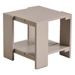 Terassipöydät, Crate sivupöytä, 49,5 x 49,5 cm, London fog, Harmaa
