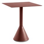 Patio tables, Palissade Cone table, 65 x 65 cm, iron red, Red