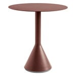 Patio tables, Palissade Cone table, 70 cm, iron red, Red