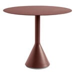 Tables de jardin, Table Palissade Cone, 90 cm, oxyde de fer rouge, Rouge
