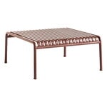 Palissade low table, 81,5 x 86 cm, iron red