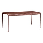 Palissade table, 170 x 90 cm, iron red